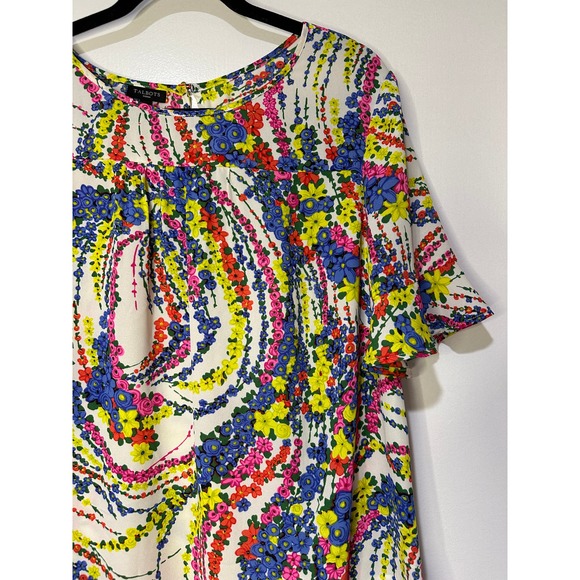 Talbots Floral Swirl Flutter Sleeves Blouse Plus Size EUC - Picture 5 of 13